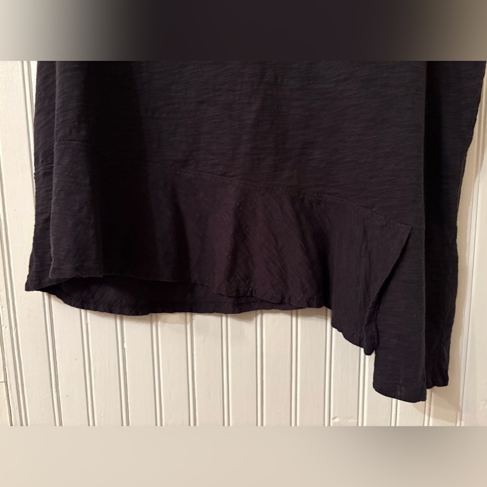 Habitat Clothes to Live In XL Black Cowl Neck Asymmetrical Hem Tank Top - Picture 2 of 7